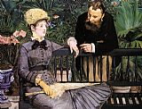 Edouard Manet Canvas Paintings - The Conservatory